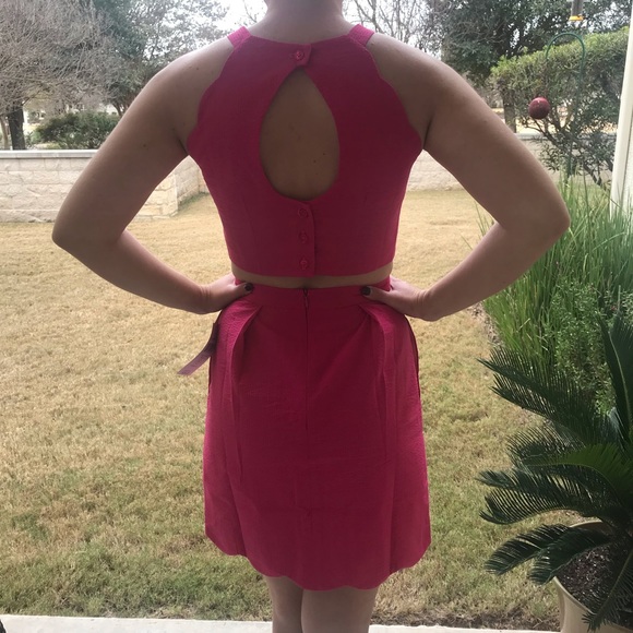 Lauren James The Carly Two Piece Set in Raspberry - Picture 2 of 6